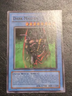 Yu-Gi-Oh SUPER RARE CARD DARK MASTER ZORC DCR-082 1996 VINTAGE PRINT NM/VLP - Image 1