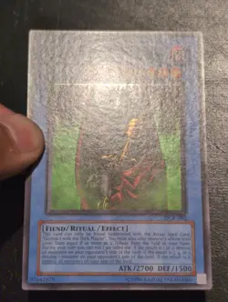 Yu-Gi-Oh SUPER RARE CARD DARK MASTER ZORC DCR-082 1996 VINTAGE PRINT NM/VLP - Image 2