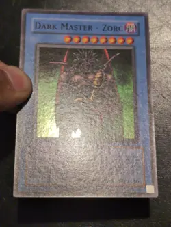 Yu-Gi-Oh SUPER RARE CARD DARK MASTER ZORC DCR-082 1996 VINTAGE PRINT NM/VLP - Image 3