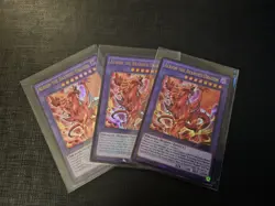 3x Albion the Branded Dragon 1st Edition Ultra Rare CH01-EN043 NM Playset YUGIOH - Image 1