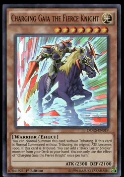 Yugioh! Charging Gaia the Fierce Knight DOCS-EN019 Ultra Rare 1st Ed MINT - Image 1