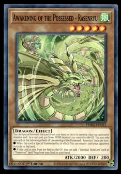 Awakening of the Possessed - Rasenryu Phantom Rage PHRA-EN021 MP YuGiOh TCG | Bu - Image 1