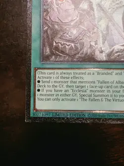 Konami Yu-Gi-Oh! The Fallen & the Virtuous Ultra Rare Foil LE UP01-EN006 - Image 5