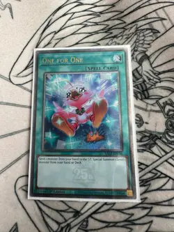 One for One (Alternate Art) - Quarter Century Secret Rare RA03-EN056 - Image 1