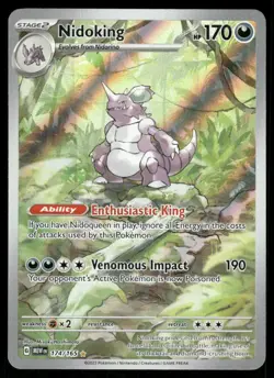 Pokemon Cards Nidoking 174/165 Holo 151 Illustration Rare NM - Image 1