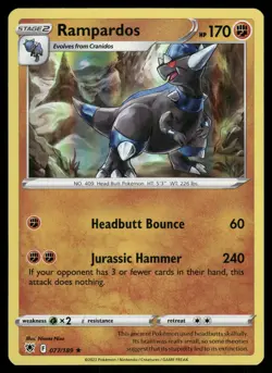 Rampardos 077/189 Holo - Astral Radiance - NM (+ Bonus Same-Type Card) - Image 1