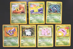 Vintage Pokemon Grass Lot WOTC Base Jungle Neo Team Rocket 7 Cards - Image 1