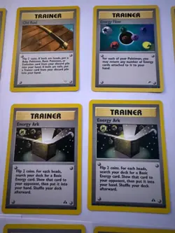 Vintage Pokemon Trainer Card Lot WOTC Team Rocket Neo Base Set x17 Energy Ark Po - Image 3