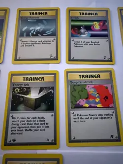 Vintage Pokemon Trainer Card Lot WOTC Team Rocket Neo Base Set x17 Energy Ark Po - Image 4