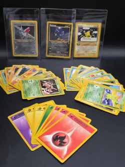 Pokemon Neo Genesis Set Rare Common Uncommon Energy 35 Card Lot WoTC - Image 1