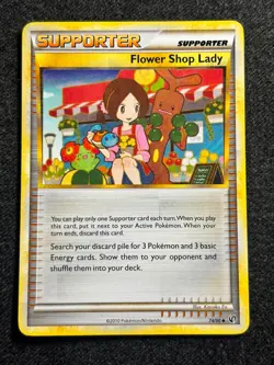 Flower Shop Lady 74/90 Pokemon Card HGSS Undaunted 2010 Trainer NM - Image 1