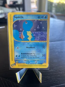 Squirtle 132/165 Common Vintage e-Reader Expedition Base Set Pokemon Card HP - Image 1