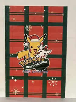 Pokemon Mario Pikachu Stars Holo Merry Christmas Card Database NM - Image 2