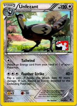 Unfezant (League Promo) 82/98 Pokemon League Card Reverse Holo NM - Image 1