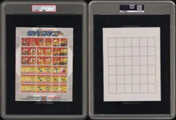 Charizard Pikachu Pokemon Card Shogakukan Nippon Stamp Sheet Japanese PSA 3 - Image 3