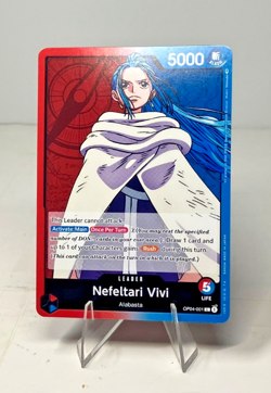 One Piece Kingdoms Of Intrigue Nefeltari Vivi Leader OP04-001 NM - Image 1