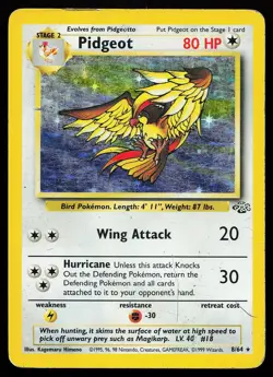 Pidgeot 8/64 Unlimited Holo Rare Jungle Pokemon Card - Image 1