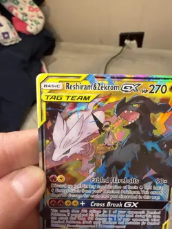 Reshiram & Zekrom GX 157/236 Cosmic Eclipse Ultra Rare Tag Team Pokemon Card - Image 2