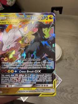 Reshiram & Zekrom GX 157/236 Cosmic Eclipse Ultra Rare Tag Team Pokemon Card - Image 3
