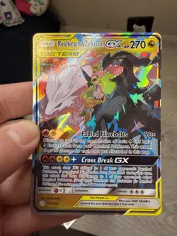 Reshiram & Zekrom GX 157/236 Cosmic Eclipse Ultra Rare Tag Team Pokemon Card - Image 4
