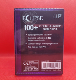 Ultra Pro Eclipse 100+ Card 2-Piece Deck Box ROYAL PURPLE. New B3G1 Free! - Image 1