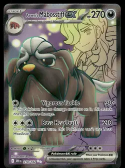 Pokemon Cards Arven's Mabosstiff ex 218/182 Destined Rivals Ultra Rare NM *2 - Image 1
