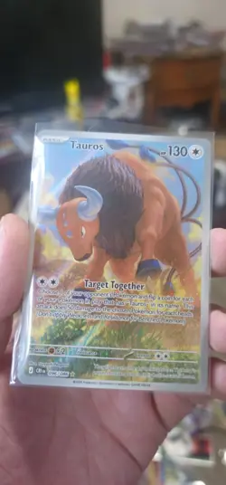 Pokemon TCG Chaos Rising Tauros Illustration Rare 096/086 Full Art - Image 1