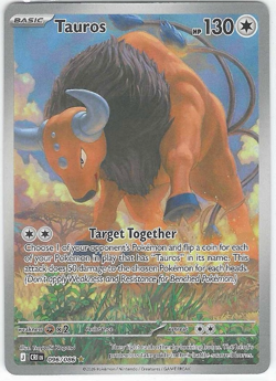 Tauros Illustration Rare ME04: Chaos Rising 096/086 NM+ Pokemon TCG - Image 1
