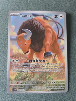 Tauros 096/086 Chaos rising Rare Holo 130 HP Pokemon TCG English 2026 - Image 1