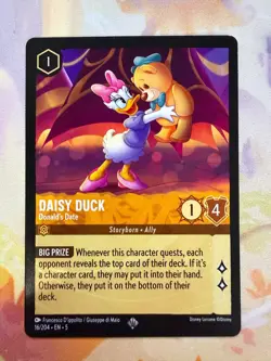 Disney Lorcana TCG Daisy Duck - Donald's Date 16/204 Amber - Super Rare Non-Foil - Image 1