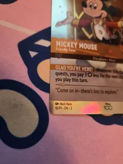 Mickey Mouse - Friendly Face Alternate Art 18 Disney100 Promos Lorcana - Image 2
