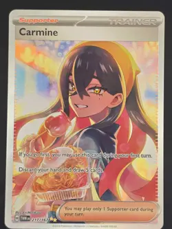 Pokemon TCG Carmine 217/167 Twilight Masquerade SIR Full Art Holo EN NM - Image 1