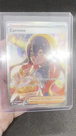 Pokemon TCG Carmine Full Art Trainer 217/167 Twilight Masquerade SIR - Image 2