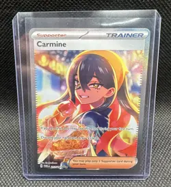 Pokemon TCG Carmine Full Art Trainer 217/167 Twilight Masquerade SIR - Image 3