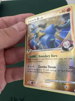 Pokemon TCG 2009 Rising Rivals Lucario Reverse Holo Rare Card 8/111 - Image 3