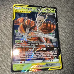 Pokemon TCG Pheromosa & Buzzwole GX Card 1/214 Unbroken Bonds Secret Rare - Image 4