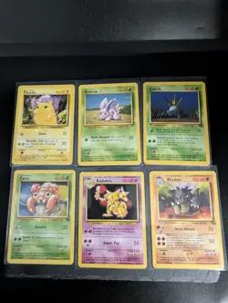 Vintage Pokemon 6 Card Bundle - 1999 WOTC Base Set / Jungle Set Mix NM/LP - Image 1