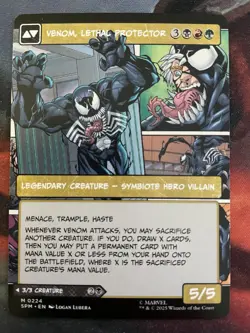 Marvel SPM MTG Eddie Brock 0224 Borderless Card Rare - Image 2