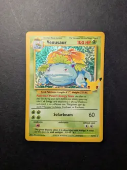 Pokemon TCG Card Venusaur 15/102 Holo Rare, 25th Celebrations Set - Image 1