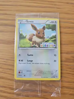 Pokemon TCG Eevee 63/98 Build-A-Bear Workshop Stamped Promo SEALED Card - Image 1