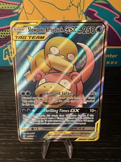 Pokemon TCG Slowpoke Psyduck Tag Team GX Unified Minds 217/236 Holo Card - Image 1