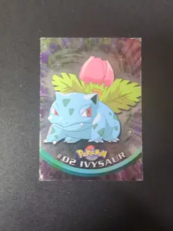 Topps Pokemon TV Animation Edition Ivysaur #02 Base Set Trading Card Holo HP - Image 1
