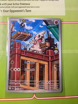 Pokemon trading card Timburr 125/086 Sv: Black Bolt Holo - Image 3