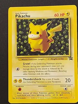 1999 Pokemon TCG Pikachu #1 Black Star Promo WOTC League Card 60 HP English - Image 2