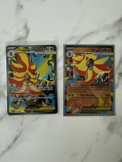 Pokemon Mega Pyroar ex 099/086 & 015/086 Chaos Rising Cards - Image 1