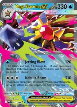 Mega Starmie ex 021/088 Double Rare Perfect Order Pokemon NM/M - Image 4