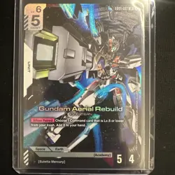 Gundam Aerial Rebuild LR Newtype Rising Gundam Card Game Holo Foil GD01-067 NM - Image 1
