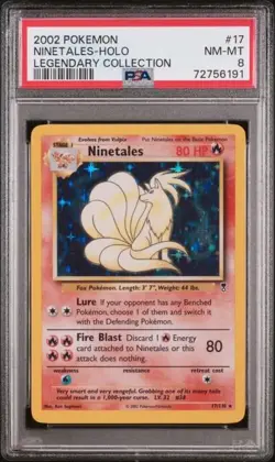 2002 Pokemon Legendary Collection 17 Ninetales-Holo (PSA 8) - Image 2