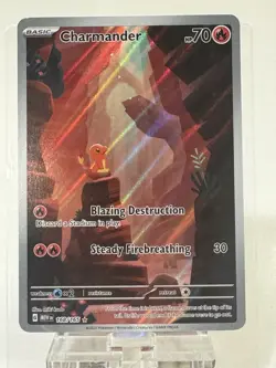 Charmander 168/165 Illustration Rare IR Scarlet & Violet 151 Pokemon TCG Card - Image 3