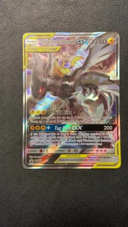 Pikachu & Zekrom Tag Team GX SM168 Alternate Full Art Holo Promo Pokemon Card - Image 2